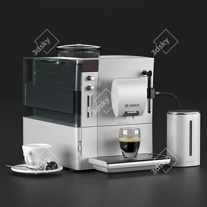 Bosch TES50328RW: White Coffee Perfection 3D model image 1