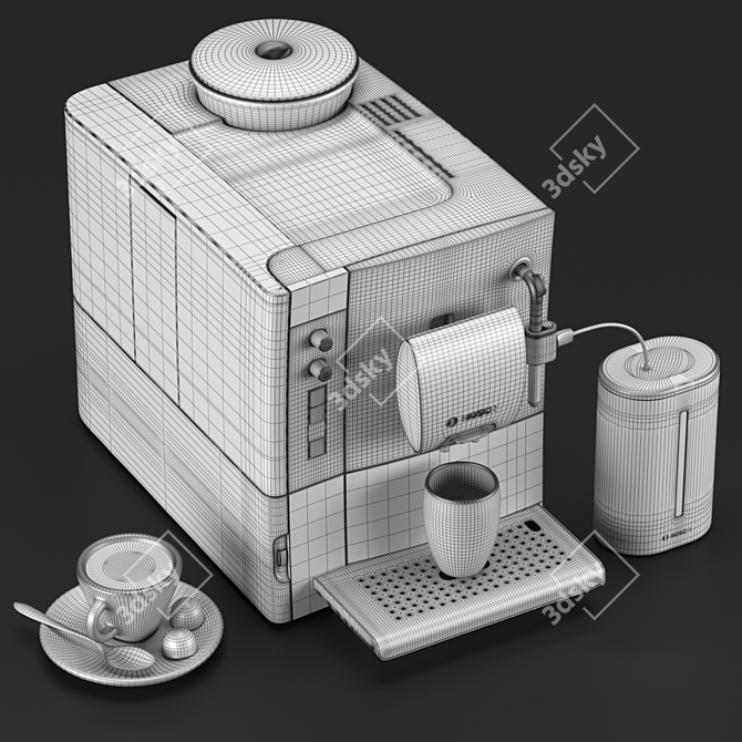 Bosch TES50328RW: White Coffee Perfection 3D model image 6