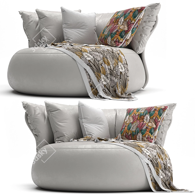 Luxury Cannes Small Sofa 3D model image 1