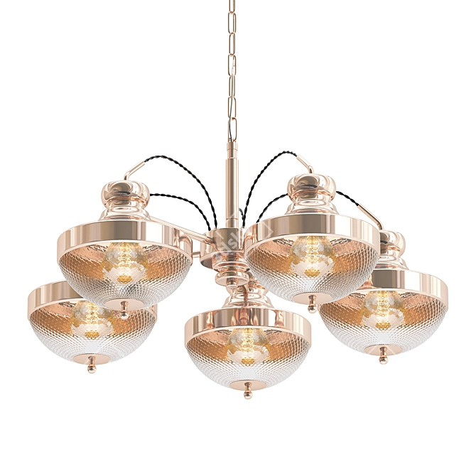 Elegant Krona Pendant Chandelier 3D model image 1