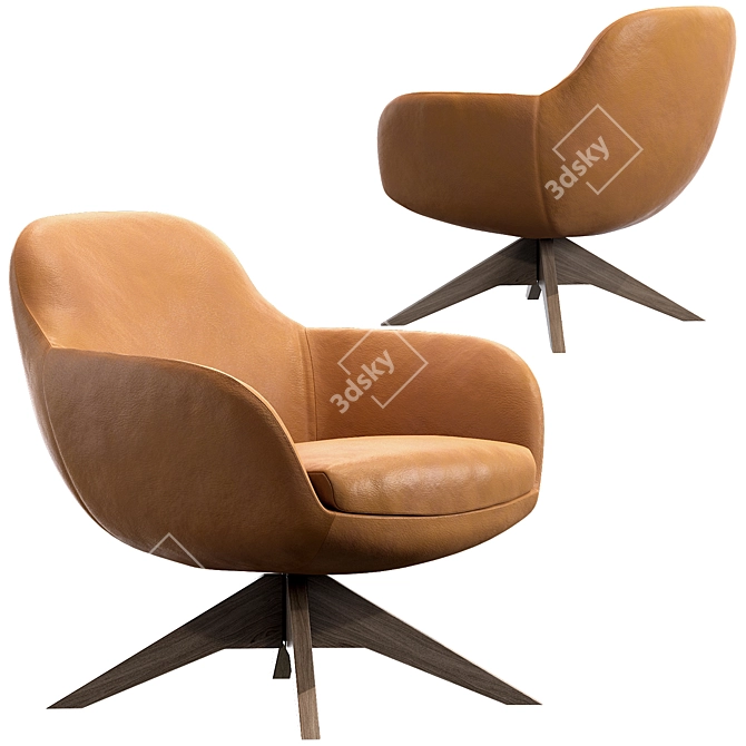 Luxury Lounge: Nicoline Ghirla Armchair 3D model image 2