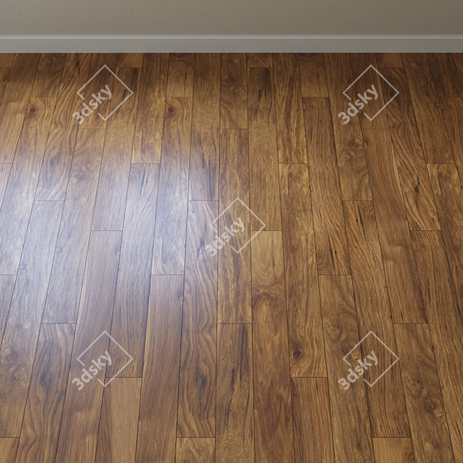 Kahrs Appalachian Hickory Parquet: Vintage Elegance 3D model image 2