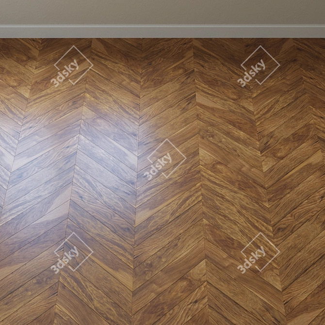 Kahrs Appalachian Hickory Parquet: Vintage Elegance 3D model image 3