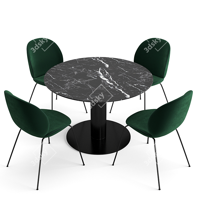 Beetle Dining Set: Stylish, Versatile & Functional 3D model image 8