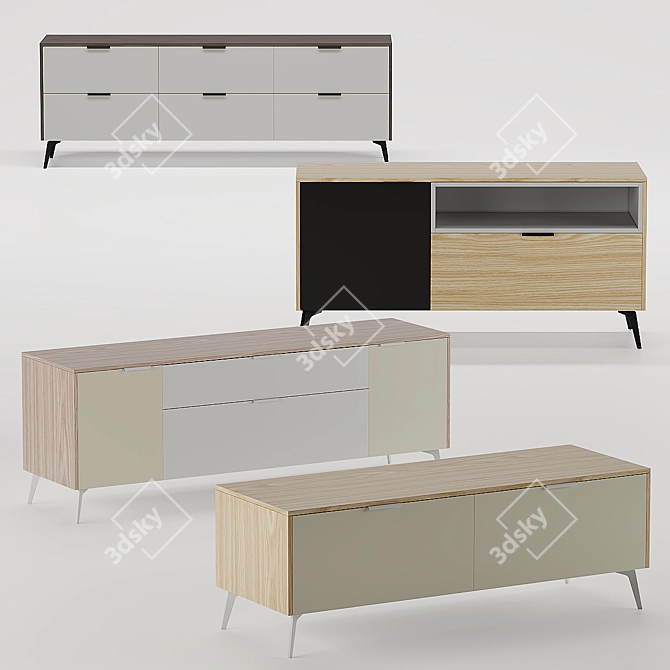 SK Design Olson ST TV Stand 3D model image 1