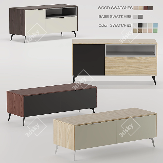 SK Design Olson ST TV Stand 3D model image 2