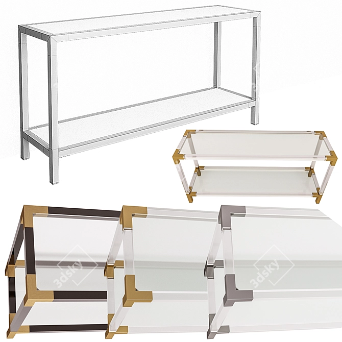 Elegant Royalton Console Table 3D model image 2