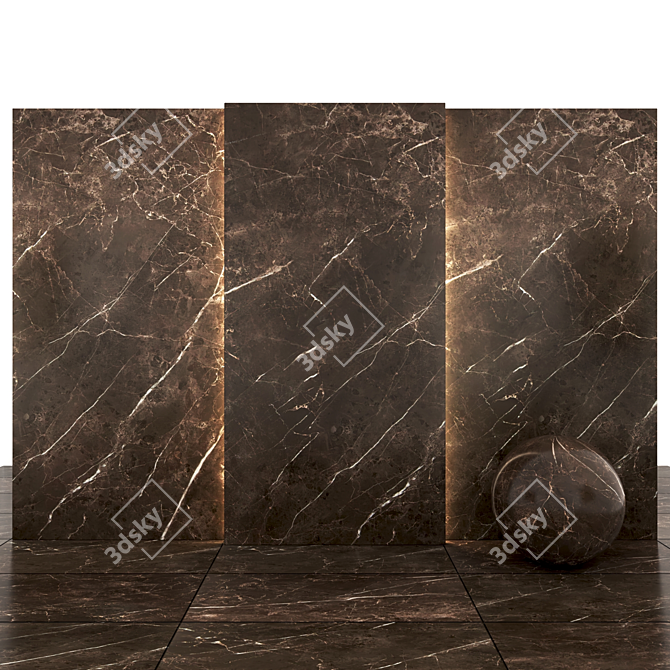 Elegant Imperiale Marble: Texture-rich Slabs & Tiles 3D model image 2