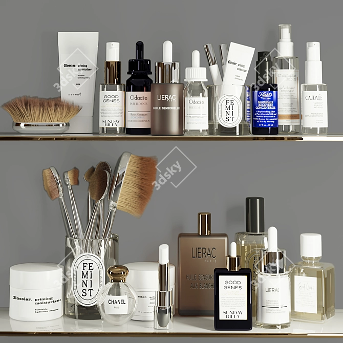 Skin Saviors Shelf: Ultimate Skincare Products 3D model image 1