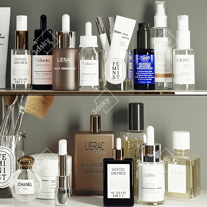 Skin Saviors Shelf: Ultimate Skincare Products 3D model image 3