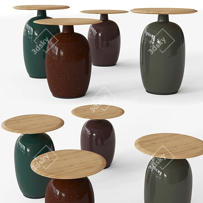 Gloster Blow Tabble: Modern Side Tables 3D model image 1