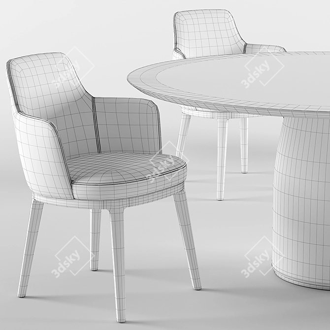 Sophisticated Lucylle Dining Set 3D model image 5