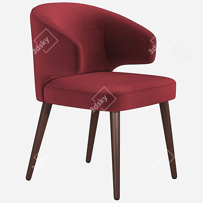 Elegant Minotti Aston Dining Chair 3D model image 6