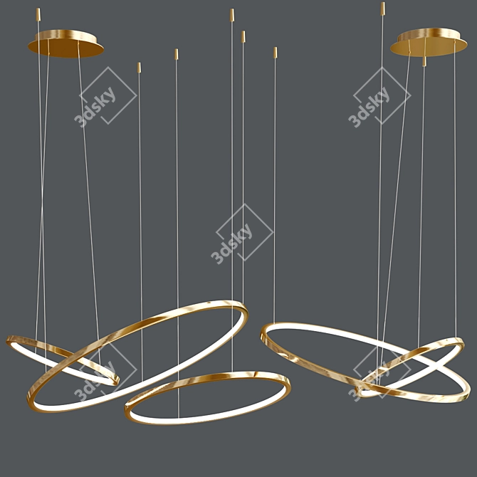 Prima Pendant Light: Versatile Design, Adjustable Length 3D model image 2