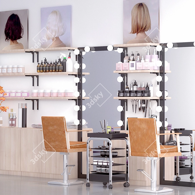 Highly Detailed JC Barber Shop 8: Beauty Salon 3D model image 5