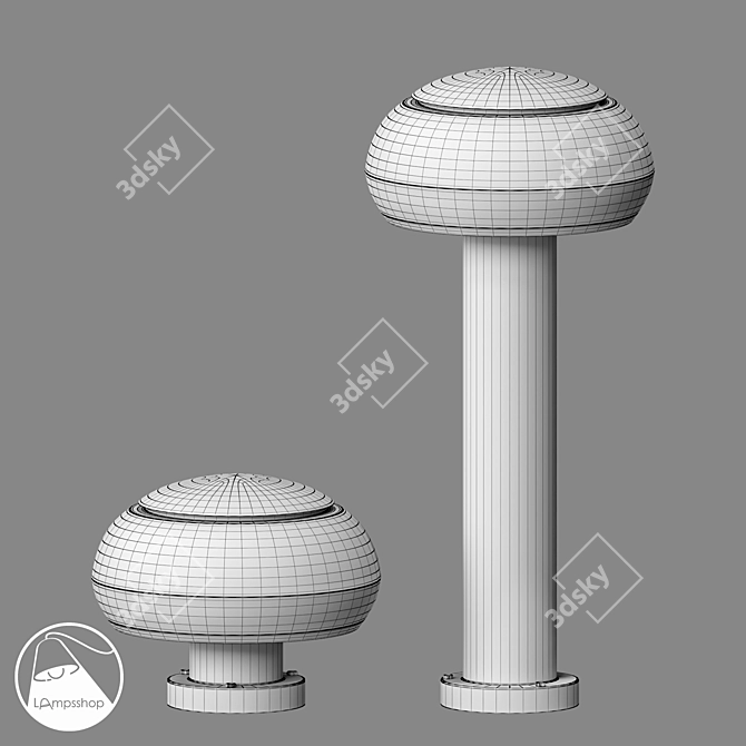 Industrial Style Street Light - UL7003 3D model image 2