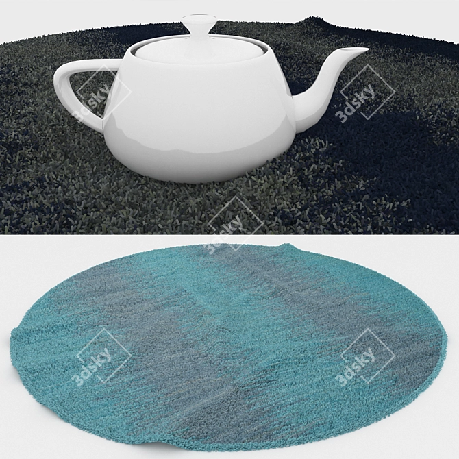 Round Carpets Set: Versatile and Realistic 3D model image 3