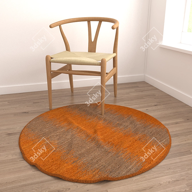 Round Carpets Set: Versatile and Realistic 3D model image 4