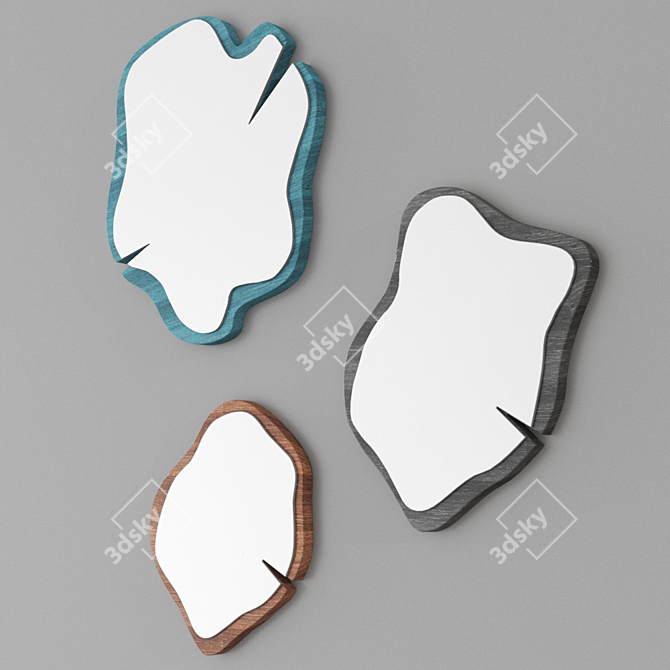 ARKOF LABODESIGN TRONQ: Modern Wall-mounted Mirror Set 3D model image 1