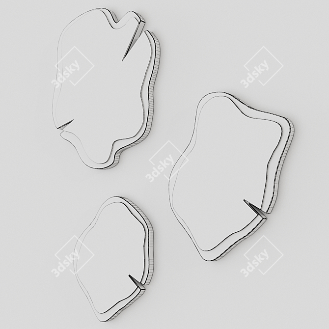 ARKOF LABODESIGN TRONQ: Modern Wall-mounted Mirror Set 3D model image 3