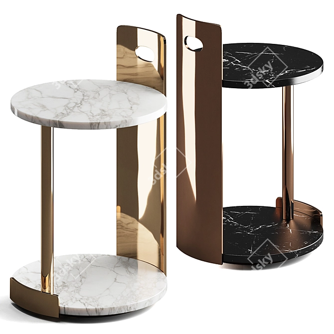 Elegant T8 Cosimo Table: Sleek Design by Lazzarini & Pickering 3D model image 1