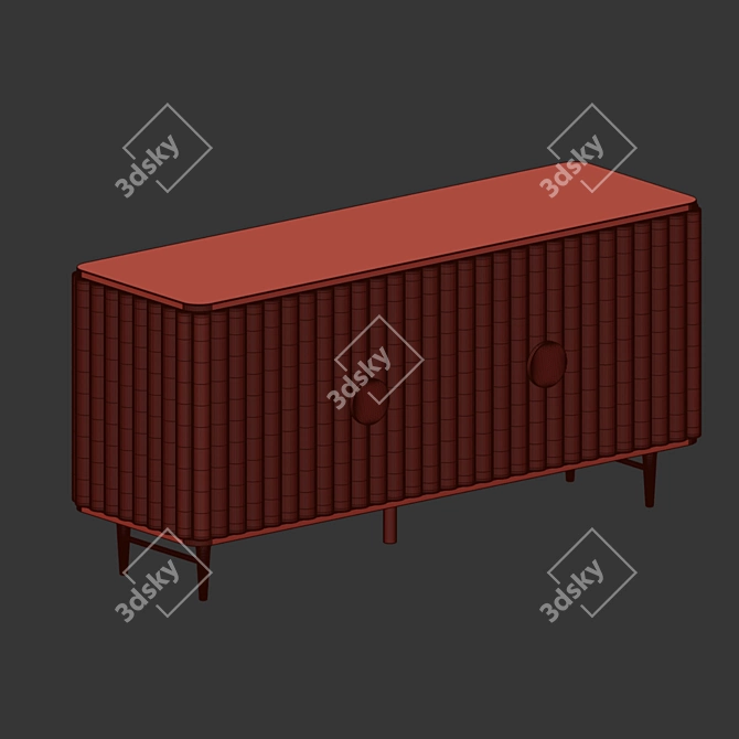  Modern Juneau Buffet: Sleek Design, Spacious 3D model image 3