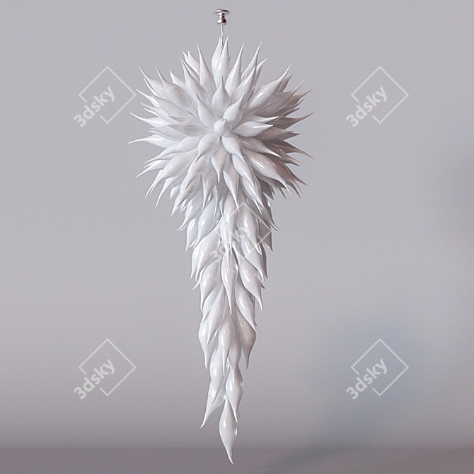 Elegant Venus Murano Glass Chandelier 3D model image 1