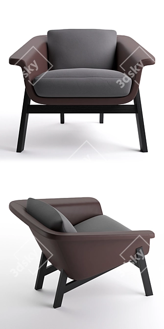 Sienna Armchair: Elegant Design and Comfort 3D model image 2