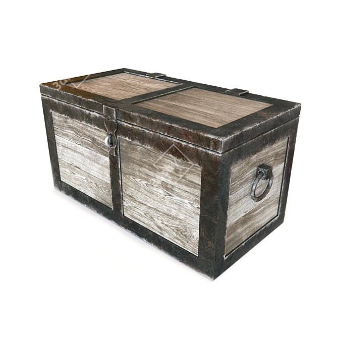 Rustic Loft Style Chest 3D model image 3