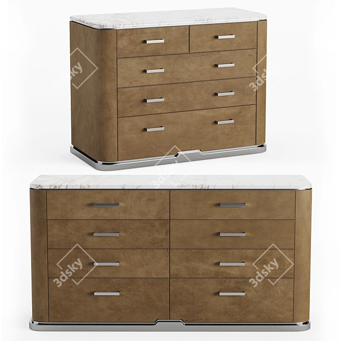 Elegant Lola Chest of Drawers 3D model image 1