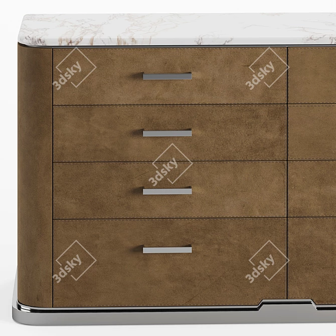 Elegant Lola Chest of Drawers 3D model image 2