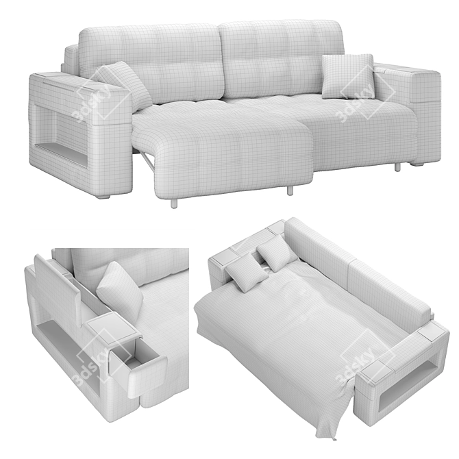 Stylish BOSS.XO Sofa: Multiple Finishes 3D model image 3