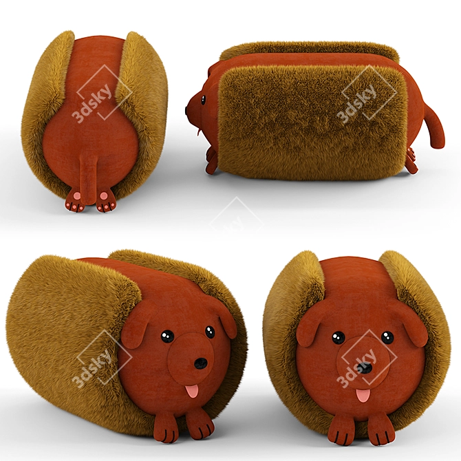 Furry Toy Set: Endless Fun! 3D model image 8