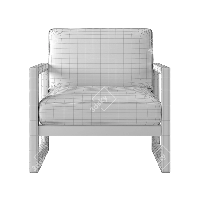 Modern Comfort: RH Navaro Lounge Chair 3D model image 5