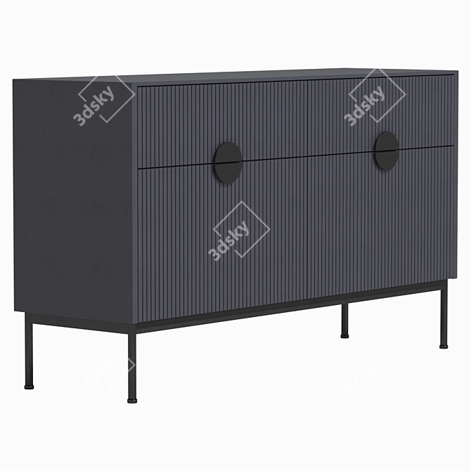 Stylish UNO Chest of Drawers: 140x81x42 cm 3D model image 4