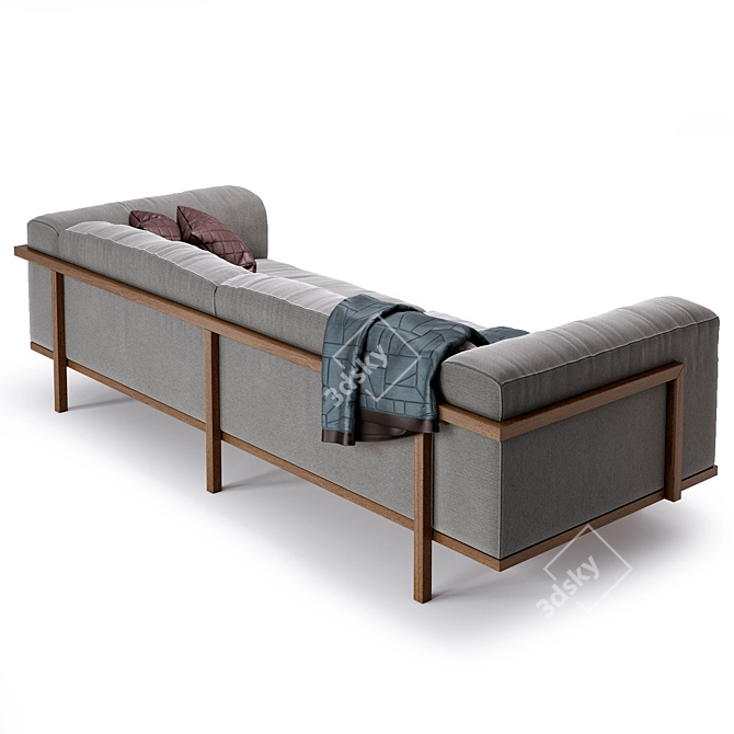 Contemporary Comfort: Okha Big Easy Sofa 3D model image 4