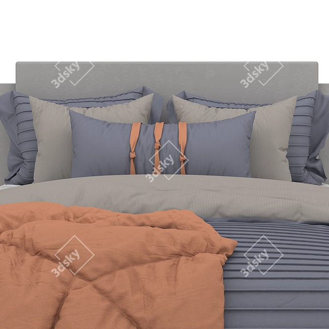 Elegant Canopy Bed 3D model image 3