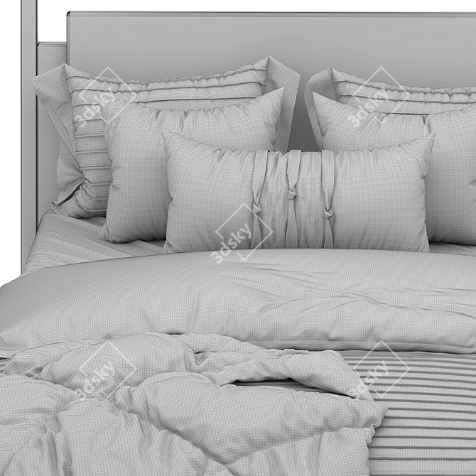 Elegant Canopy Bed 3D model image 7