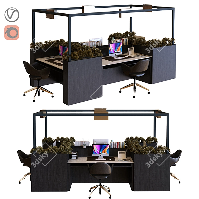 Versatile Workstation: workplace_016 3D model image 1