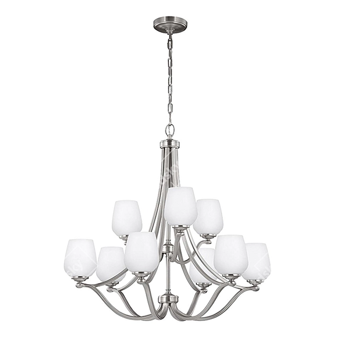 Feiss Vintner9 Chandelier: Elegant Lighting Fixtures 3D model image 1