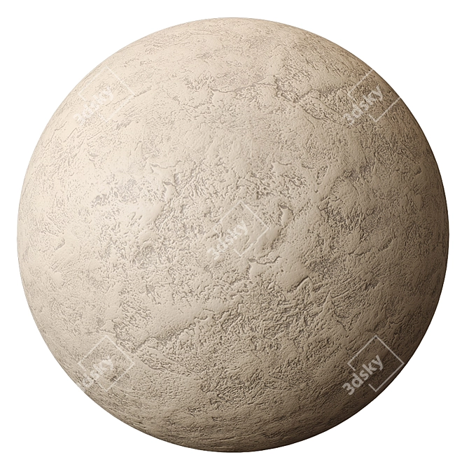 Seamless Decorative Plaster Texture 3D model image 2