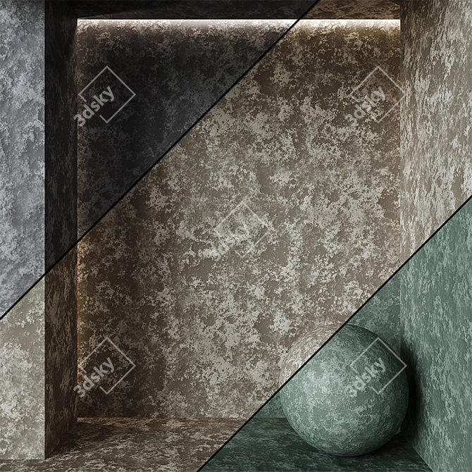 Elegant Plaster Texture Collection 3D model image 1