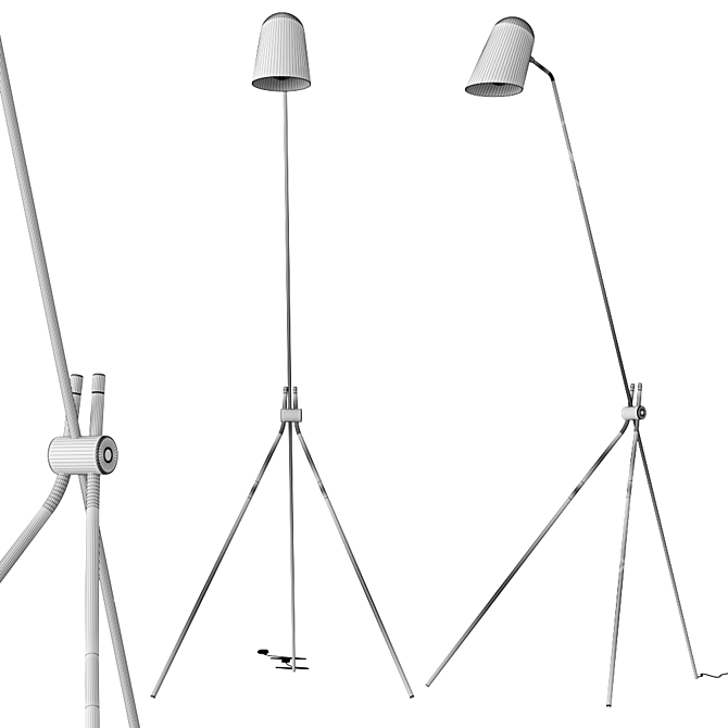 Lambert et Fils Cliff: Sleek Canadian Floor Lamp 3D model image 3