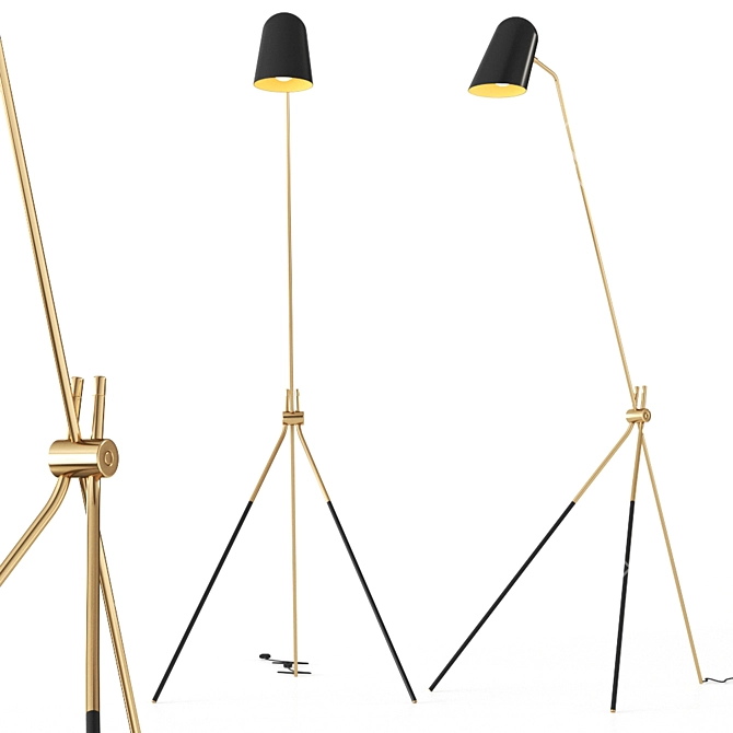 Lambert et Fils Cliff: Sleek Canadian Floor Lamp 3D model image 4