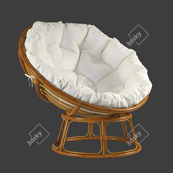 Comfy Solana Papasan Chair 3D model image 1