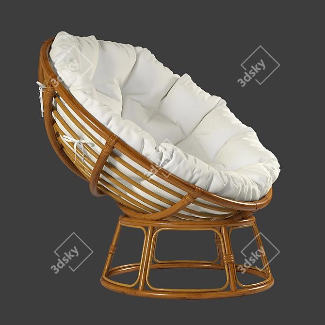 Comfy Solana Papasan Chair 3D model image 3