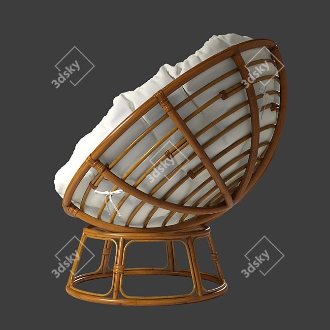 Comfy Solana Papasan Chair 3D model image 4
