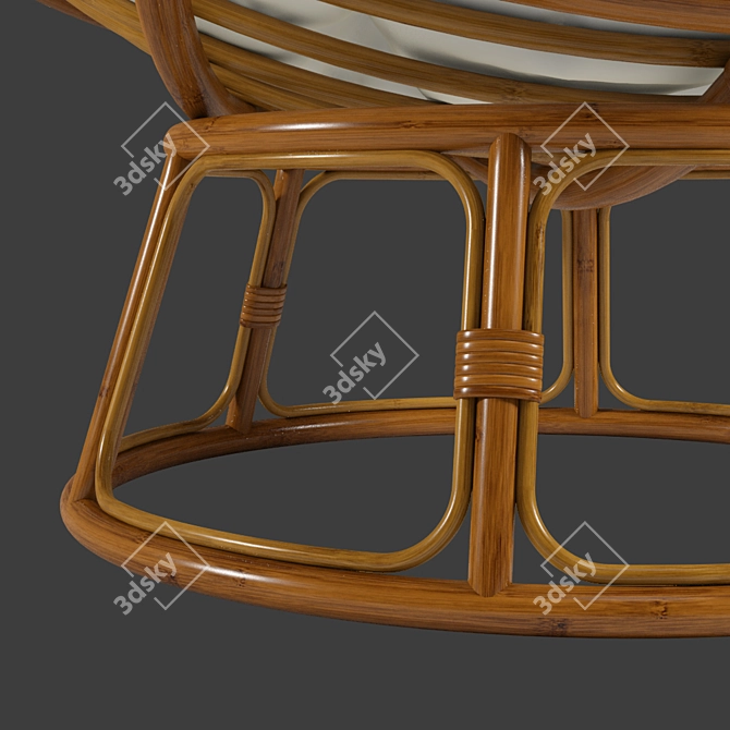 Comfy Solana Papasan Chair 3D model image 5