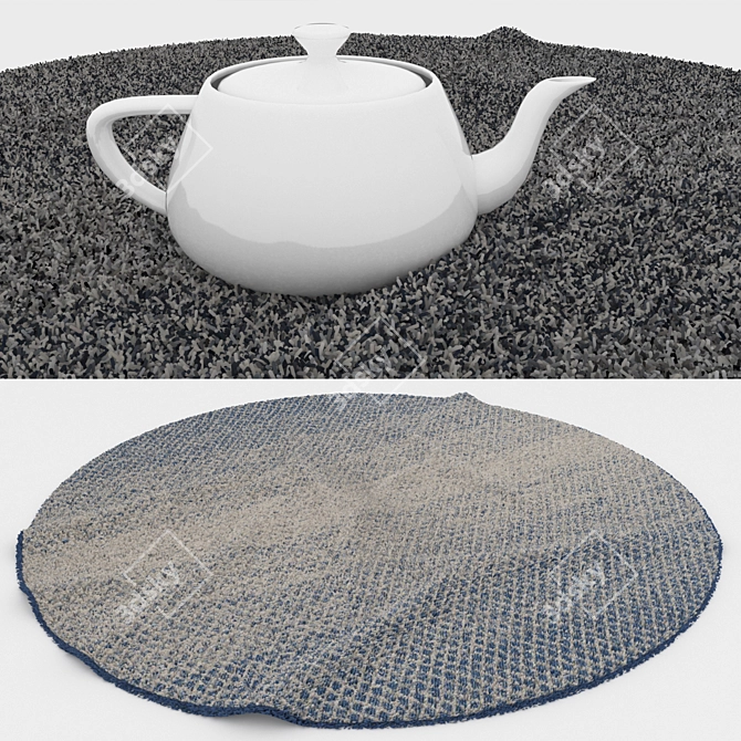 Versatile Round Carpet Set 3D model image 3