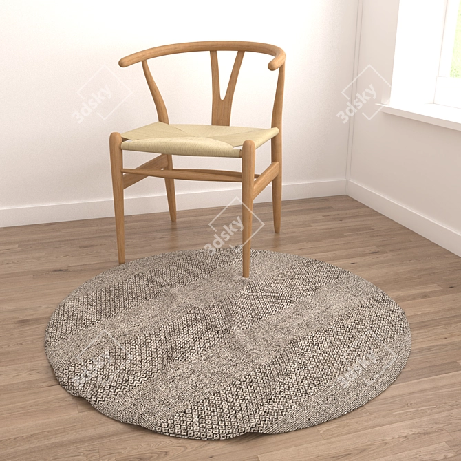 Versatile Round Carpet Set 3D model image 4